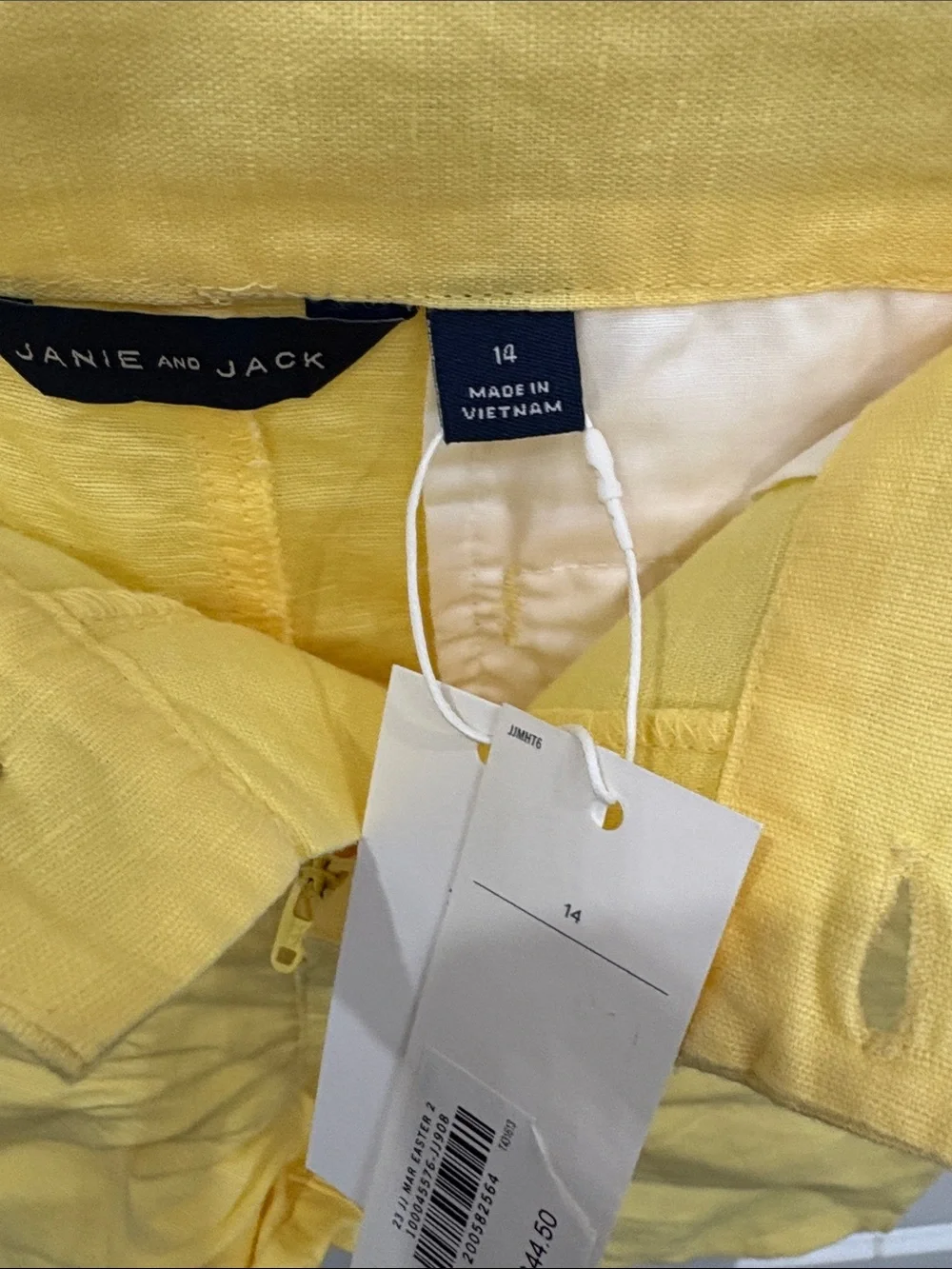 Janie and Jack Bright Yellow Men’s Casual Flat-Front Shorts
